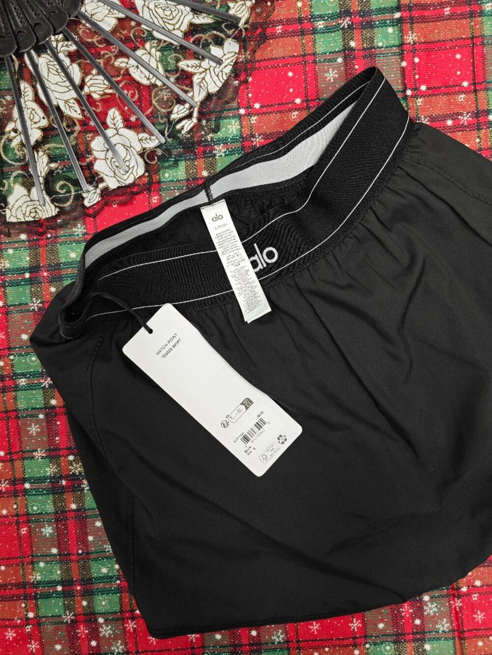 ALO Yoga Black Match Point Tennis Skirt💟High Waist, for Sports/Holiday Travel - Picture 4 of 8